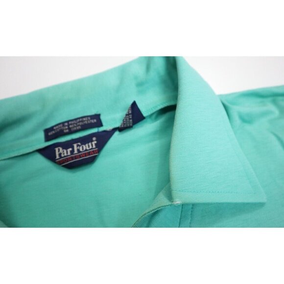 VINTAGE MEN S GREEN SHORT SLEEVE POLO SHIRT - PAR FOUR - SIZE XL - Picture 7 of 8